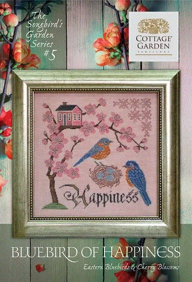 Song birds Garden - Series 5 Bluebird of Happiness by Cottage Carden Samplings 