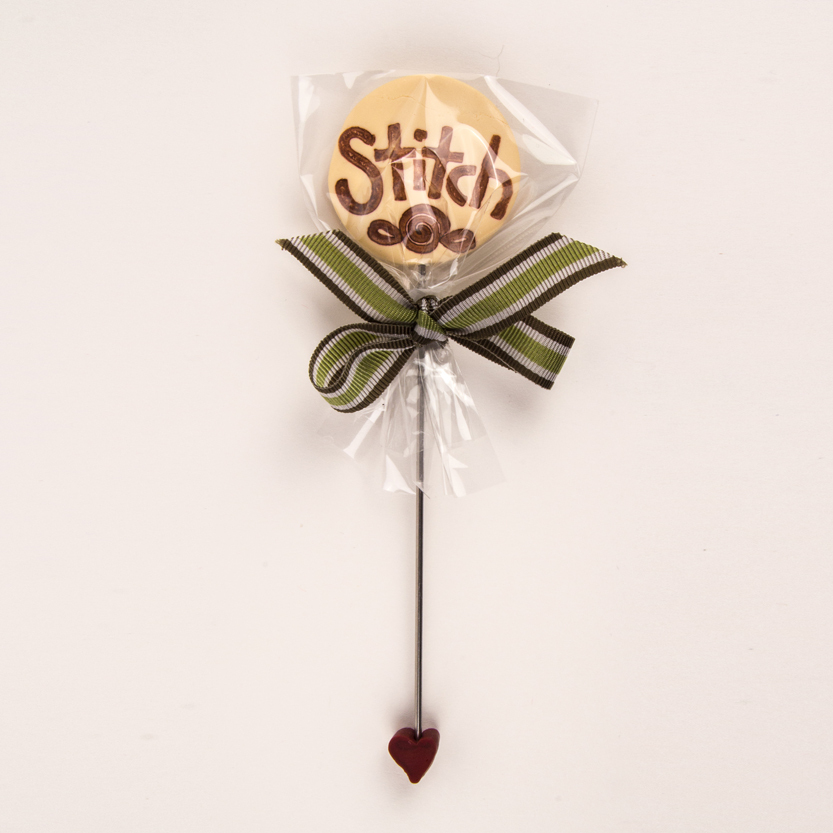 Stitch Lolly  - large pin for pincushions cross stitch by Just Another Button Company