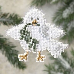 MH18-9304 Downy Dove Ornament  Kit by Mill Hill  