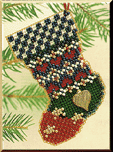 MHCS1 Patchwork Stars Stocking Ornament  