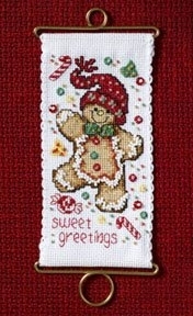 MH12-6304 Sweet Greetings Gingerbread by Mill Hill 
