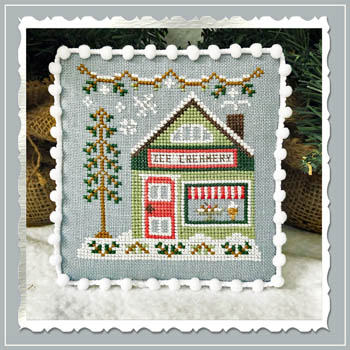 No 9 Ice Creamery : Snow Village : by Country Cottage Needleworks 