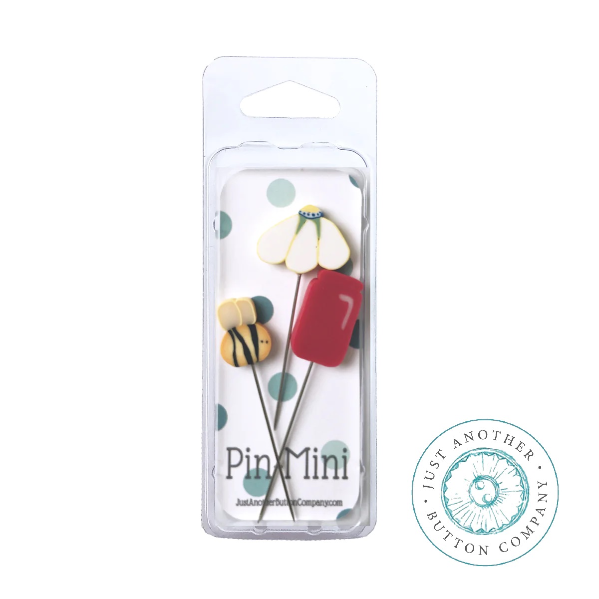 jpm464 Daisy Jar : Pin-Mini :  by Just Another Button Company  