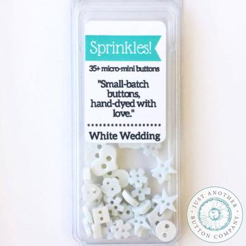 JABC3516 White Wedding Sprinkle Pack :  by Just Another Button Company   