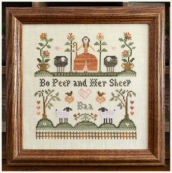 Bo Peep and her sheep by Little House Needlework 