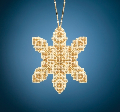 MH21-2016 Pearl Snowflake Ornament Kit by Mill Hill 