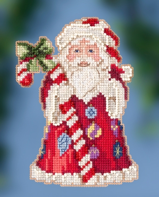 JS20-2016 Candy Cane Santa  by Mill Hill 