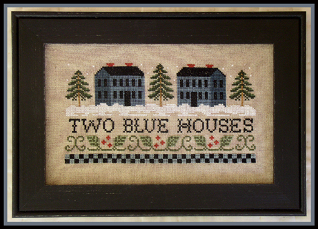 Two Blue Houses by Little House Needlework 