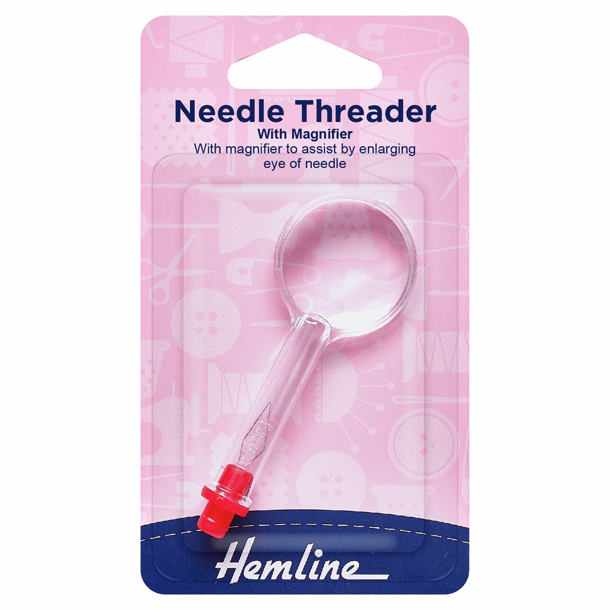 Needle threader with a magnifier by Hemline 
