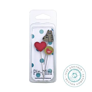 jpm447 Cat Lover  : Pin-Mini :  by Just Another Button Company   