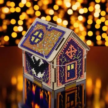 FLW-063 House beading kit - 6.5cm x 7.5cm x 5.5cmcm by Wonderland Crafts