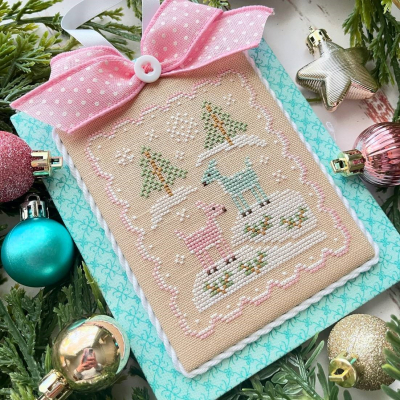 11 - Christmas Deer -   Pastel Collection by Country Cottage Needlework 