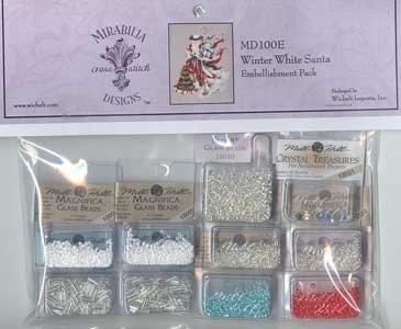 Nora Corbett Designs - NC100E  Winter White Santa - Embellishment Pack