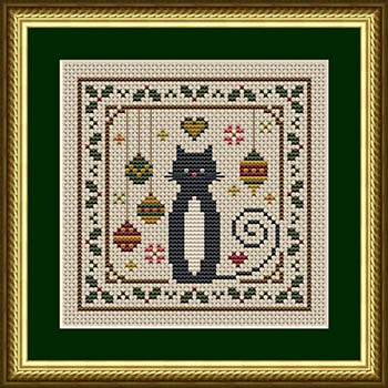 Cat With Holly And Ornaments by Happiness Is Heartmade -  RRP £8.00