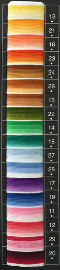 New Stranded Cotton by ISPE  18 Colours Column 12  RRP £14.40