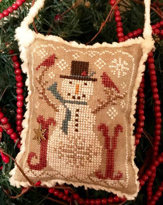 Snow Joyful 2020 Snowman Ornament by Homespun Elegance Ltd 