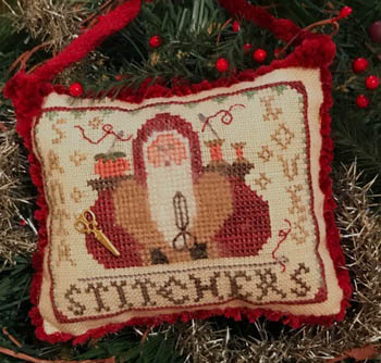 Santa Loves Stitchers 2020 Annual Sampler Ornament by Homespun Elegance Ltd  