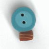 4721T Tiny Turquoise Christmas Bulb   by Just Another Button Company