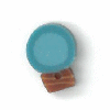 4721W Wee Turquoise Christmas Bulb   by Just Another Button Company 