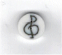 IC1040S Small Treble Clef   by Just Another Button Company 