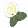 2357.T Tiny Creamy White Swirly Bud   by Just Another Button Company 