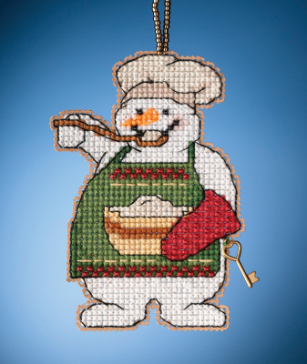 MH16-2135 Cooking Snowman  by Mill Hill  