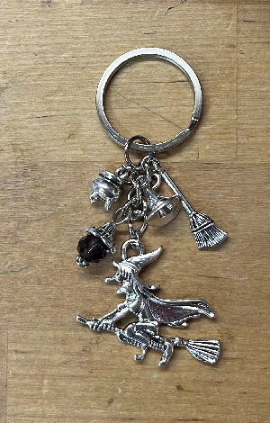 Fancy Yarn - Project Bag Bling - Witch on a broom, Cauldron, Witches hat, Broom and Crystal ball Only 3 in stock