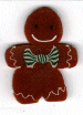 Gingerbread Boy and Snowman 4457L Large Fred by Just Another Button Company   