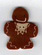 Gingerbread Girl & Peppermint Tree 4458L Large Ginger by Just Another Button Company   