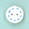 bw1009T  Tiny Circle Blue White by Just Another Button Company