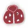 rw 1011T Tiny Ladybug - Red & White by Just Another Button Company 