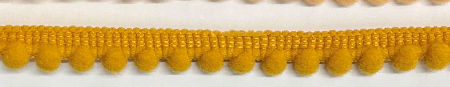 Pom Pom 27.4m x 7mm: Mustard - Per Meter by Sew Cool