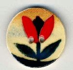 87020 - Red Tulip on Beige - Jim Shore by Mill Hill    Only 1 in stock
