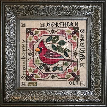 Northern Cardinal - Birdie & Berries by Tellin Emblem 