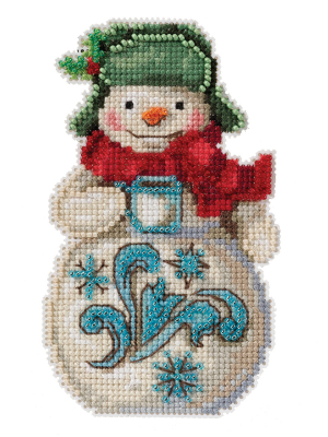 Pear Tree Partridge Beaded Counted Cross Stitch Ornament Kit Mill Hill 2012 Winter Holiday MH18-2306 