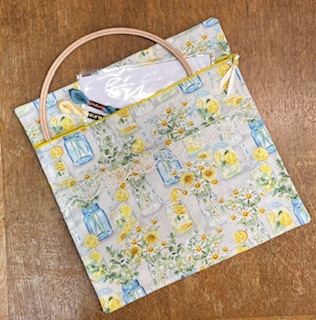 Banksy's Bags - Daisies and Lemons -  One of a kind Project Bags