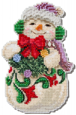  JS20-2412 Snowman with Earmuffs by Mill Hill 