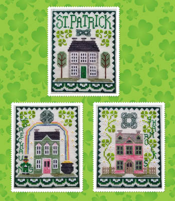 St. Patrick's House Trio by Waxing Moon Designs