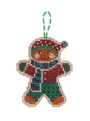 MH21-2111 Gingerbread Lad Ornament  Kit by Mill Hill 