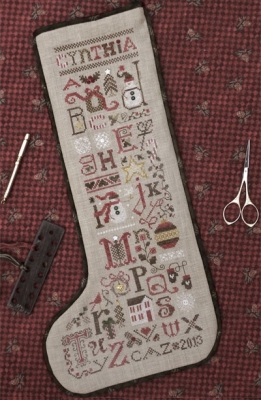 DR222 Christmas Thoughts Stocking by The Drawn Thread 