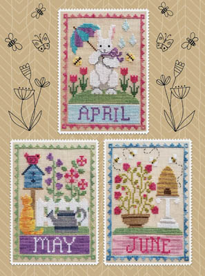 April, May, June - Monthly Trios by Waxing Moon Designs  