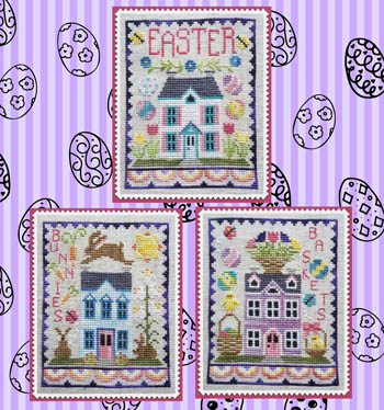  Easter House Trio by Waxing Moon Designs