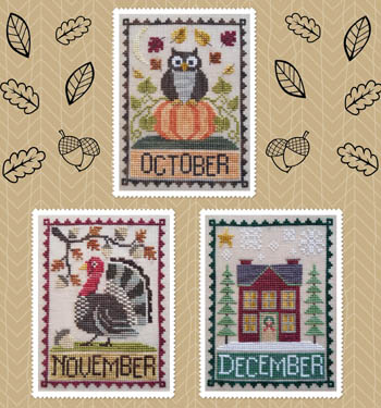 October, November, December - Monthly Trios by Waxing Moon Designs 