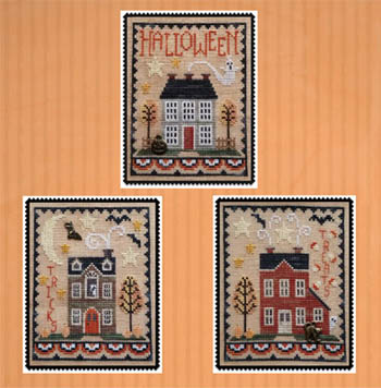  Halloween House Trio by Waxing Moon Designs 