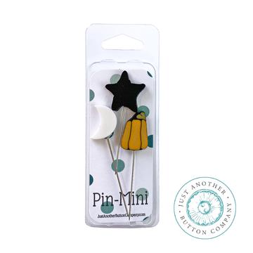 jpm525  Midnight Pumpkin : Pin-Mini :  by Just Another Button Company 