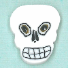 4600. L Large spooky skull  by Just Another Button Company  