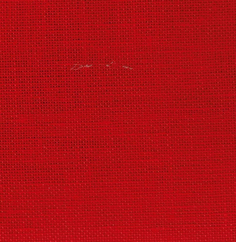 Red : 30 : 32 Belfast Linen : Per Meter 100cm x 140cm 