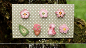 Buttons : Pink Sunbonnet Sue by Puntini Puntini  