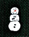 Snowman Button by Puntini Puntini 