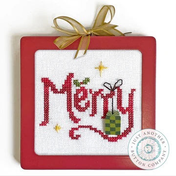 Merry Square Buttons with free chart by Just Another Button Company